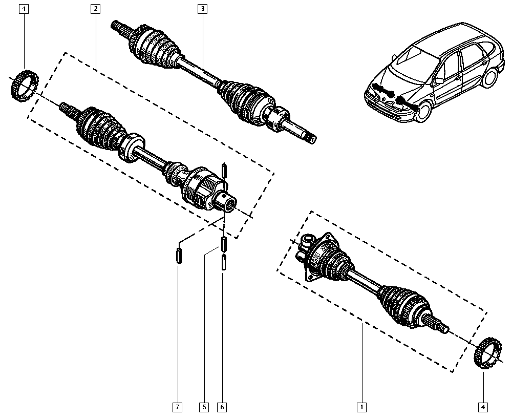 RENAULT 7700111914 - Приводной вал unicars.by