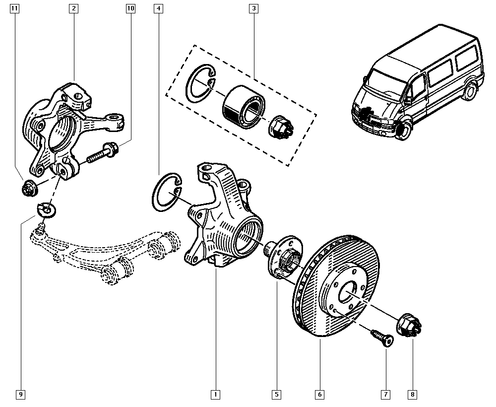 RENAULT 77 01 206 740 - Комплект подшипника ступицы колеса unicars.by