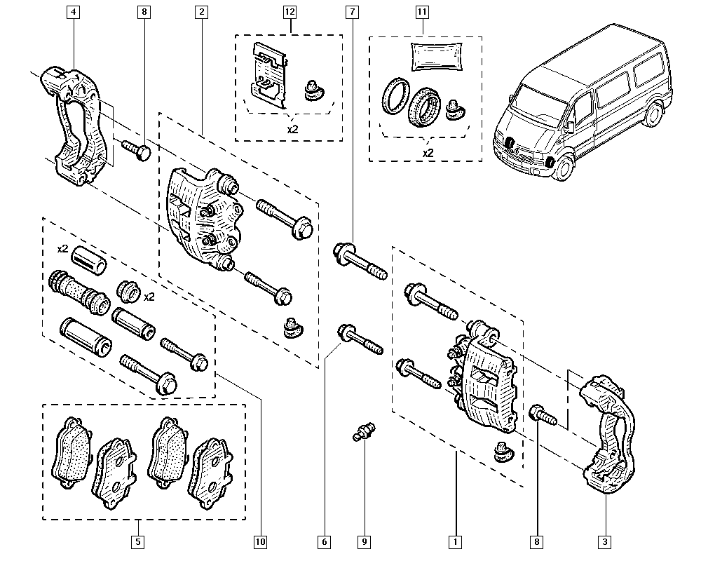 RENAULT 77 01 207 339 - Тормозные колодки, дисковые, комплект unicars.by