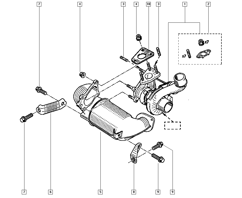 RENAULT 7701473757* - Турбина, компрессор unicars.by