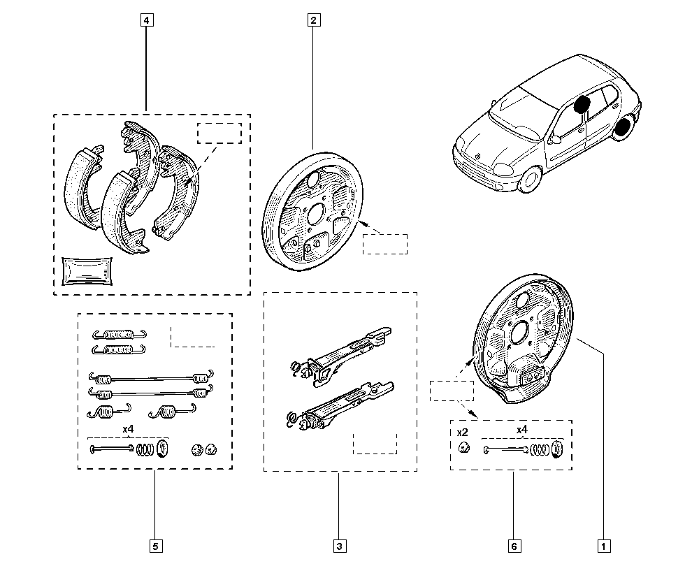 NISSAN 7701 207 178 - Комплект тормозных колодок, барабанные unicars.by