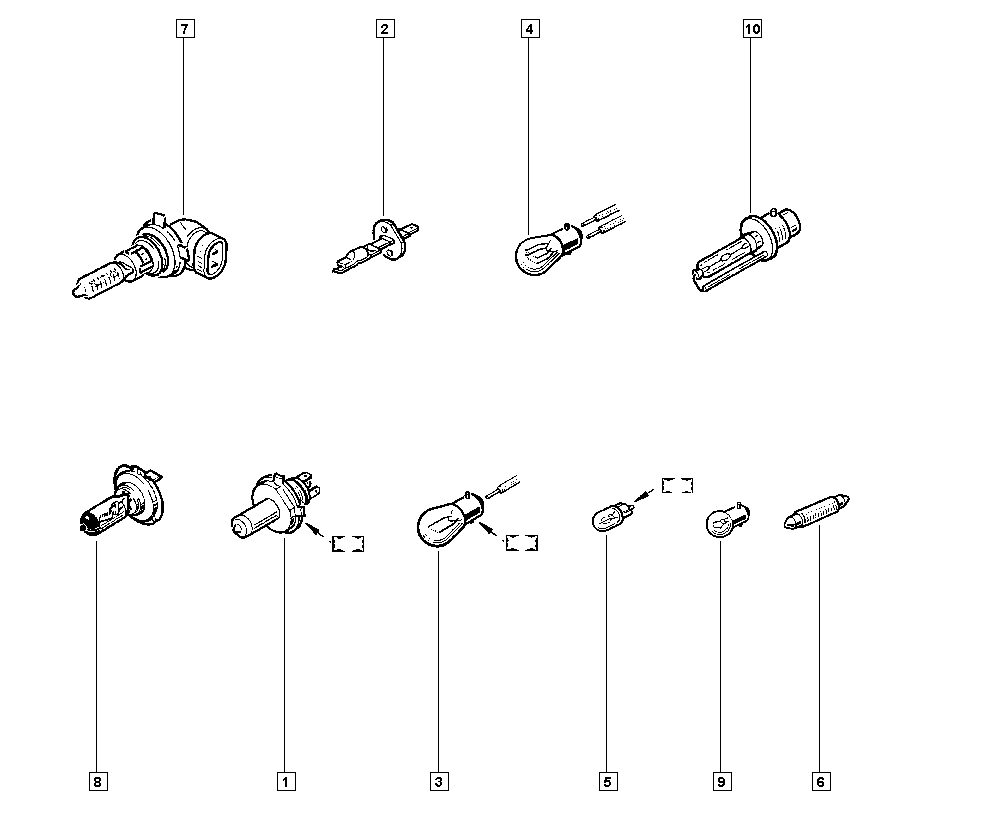 RENAULT 7701045979 - Лампа накаливания, освещение щитка приборов unicars.by