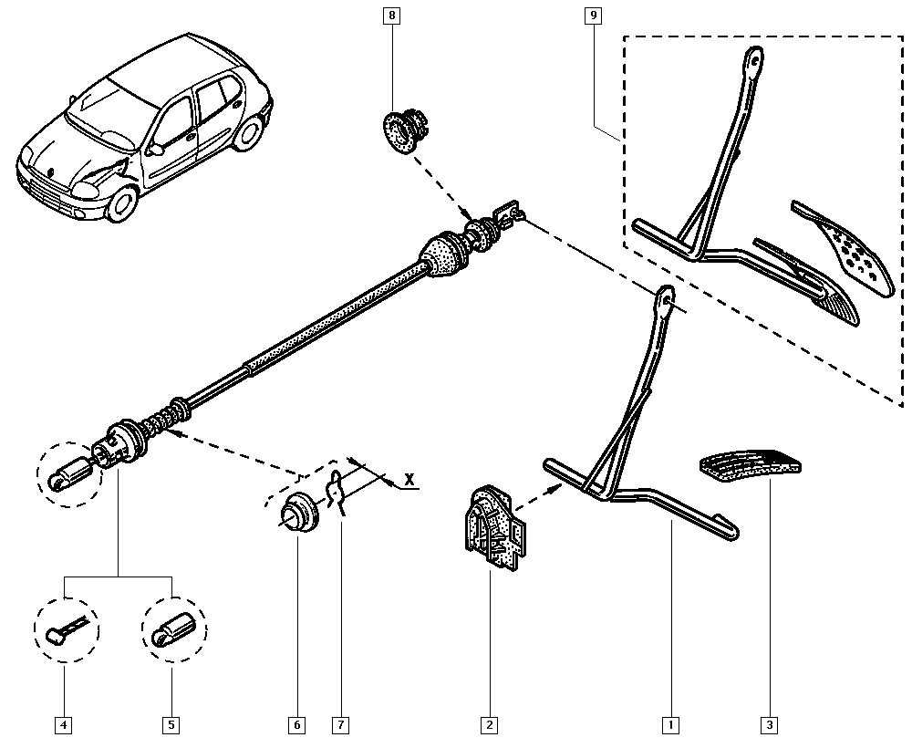 RENAULT 8200 694 013 - Тросик газа unicars.by