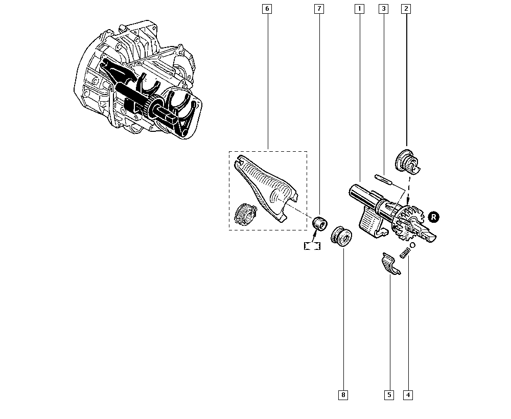 RENAULT 77 00 715 851 - Возвратная вилка, система сцепления unicars.by