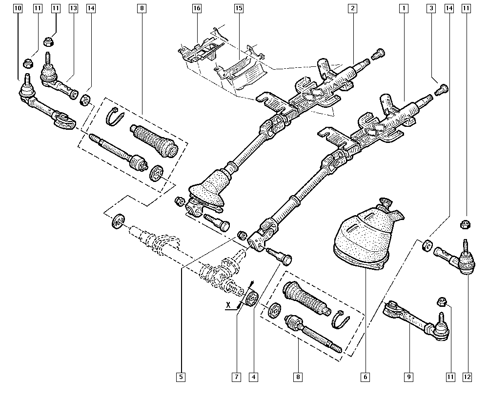 RENAULT 7701474641 - Наконечник рулевой тяги, шарнир unicars.by