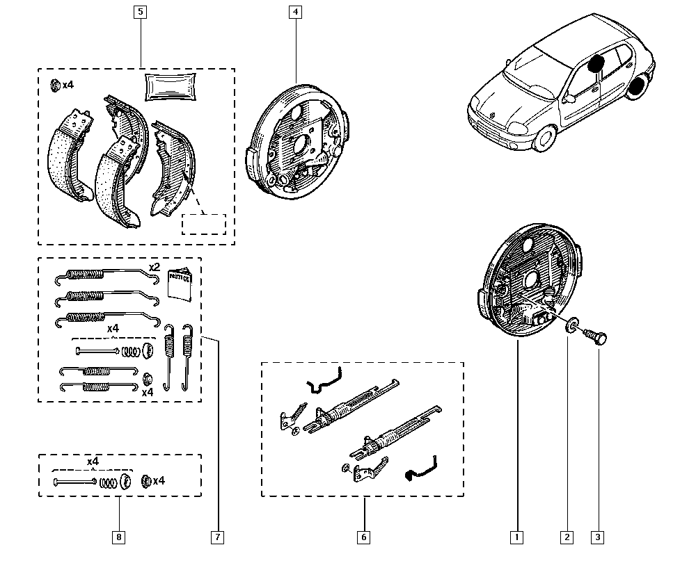 RENAULT 440263346R - Комплектующие, барабанный тормозной механизм unicars.by