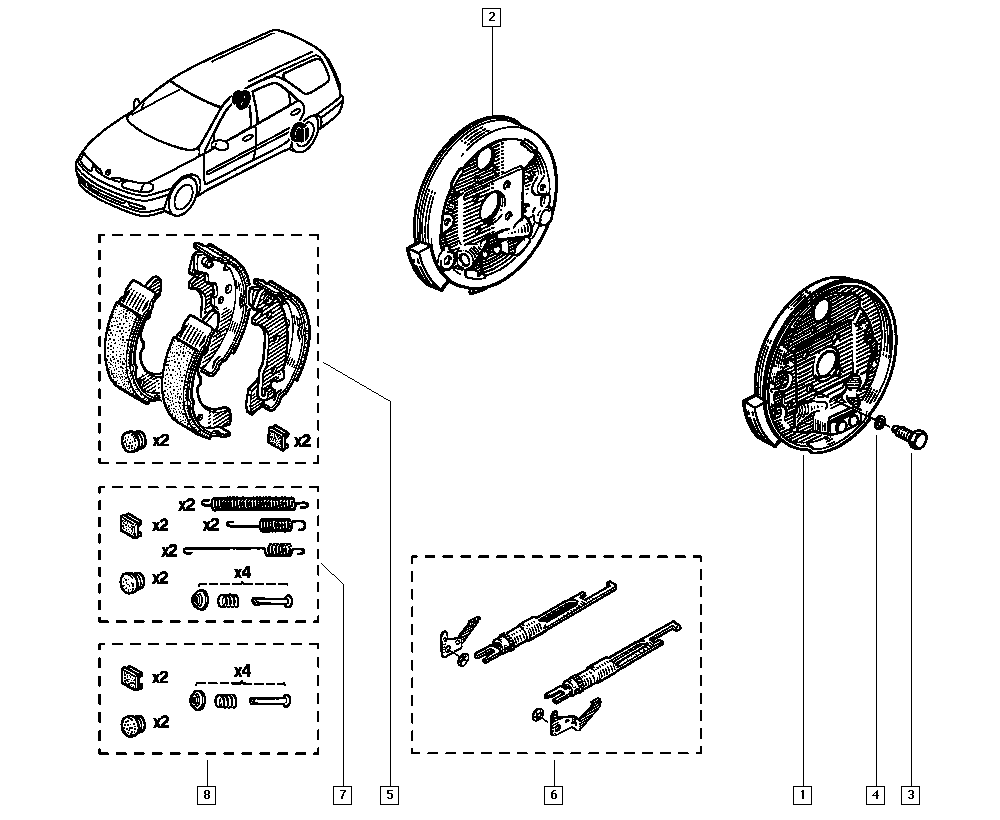 RENAULT 77 01 204 885 - Комплектующие, барабанный тормозной механизм unicars.by