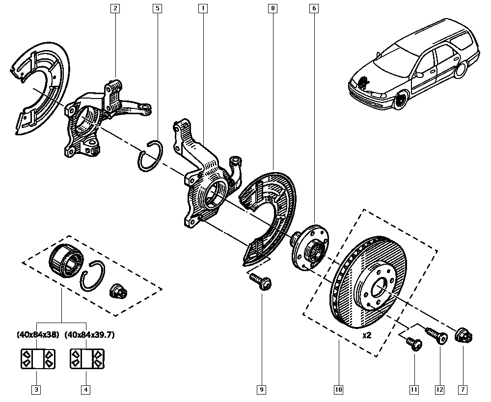 RENAULT 77 01 205 972 - Подшипник ступицы колеса unicars.by