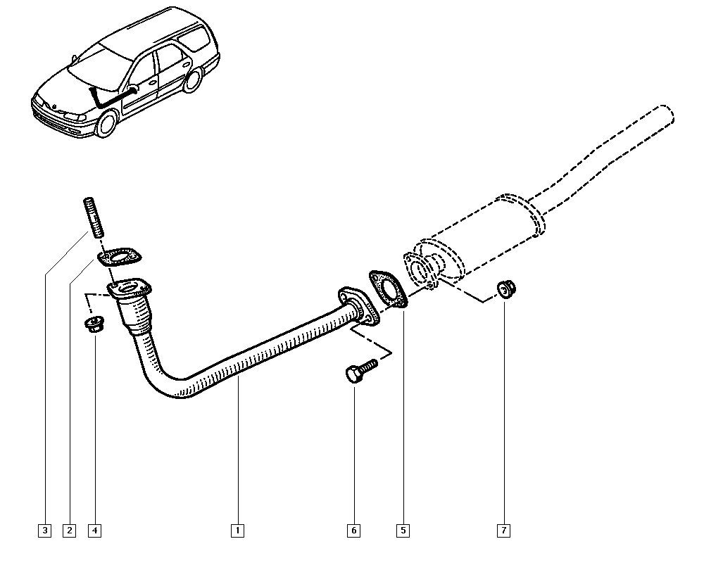 RENAULT 7700836094 - Прокладка, труба выхлопного газа unicars.by