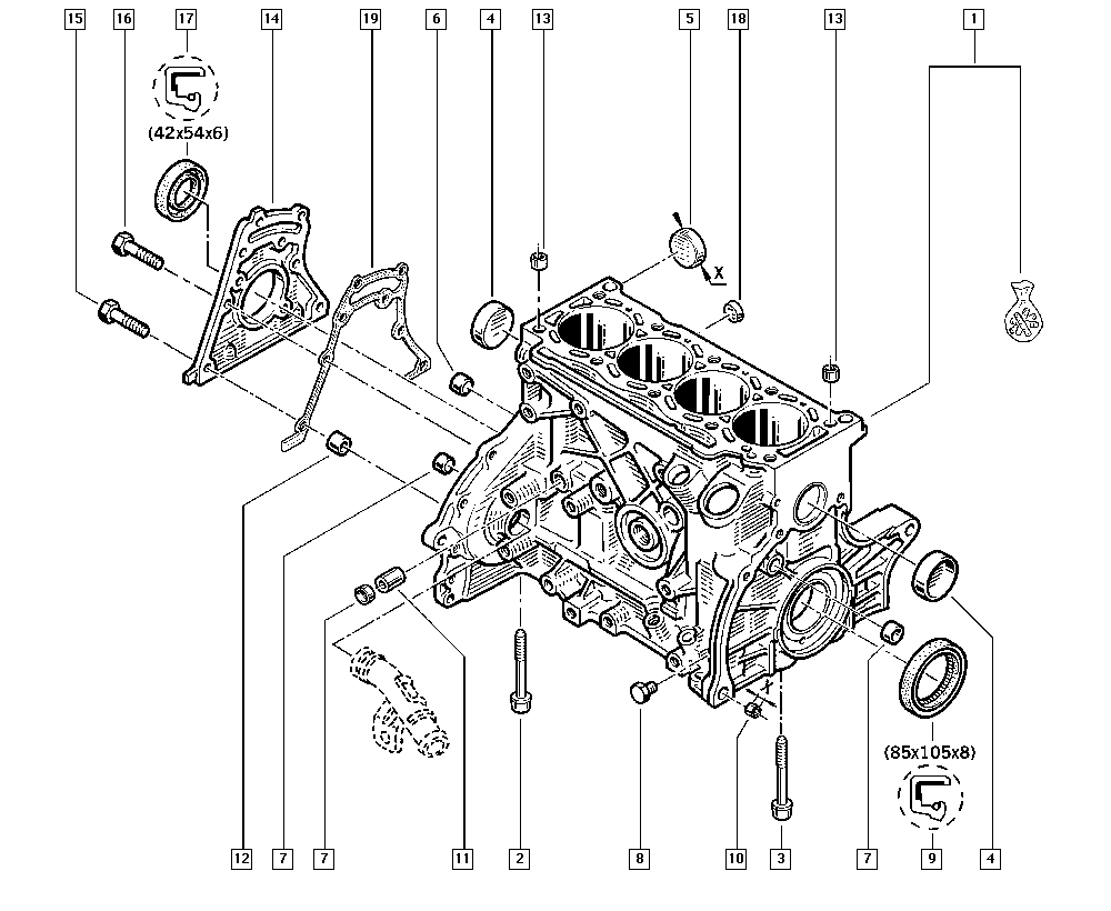 RENAULT 12 27 974 03R - Уплотнительное кольцо, резьбовая пробка маслосливного отверстия unicars.by