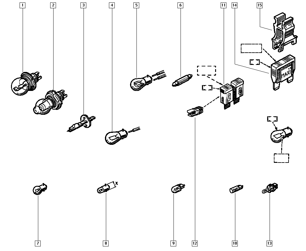 RENAULT 77 03 097 189 - Лампа накаливания, стояночный / габаритный огонь unicars.by