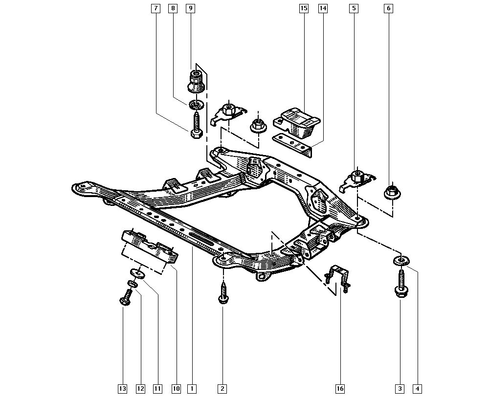 RENAULT 7700779772 - Сайлентблок, рычаг подвески колеса unicars.by