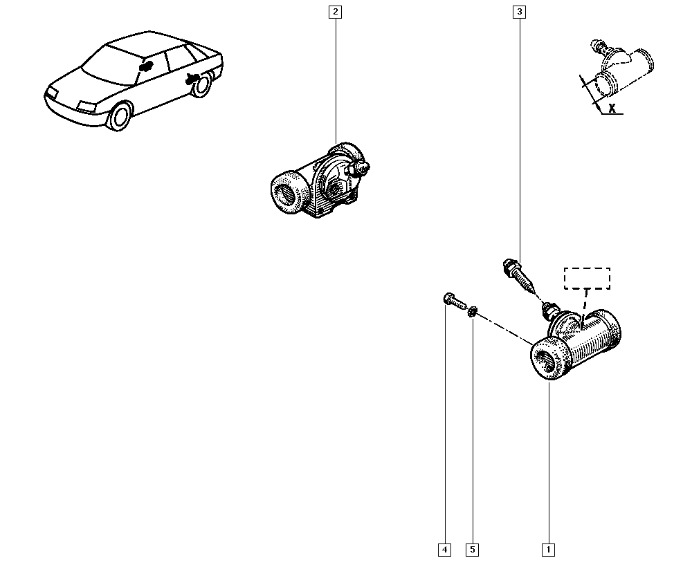 RENAULT 7701039393 - Колесный тормозной цилиндр unicars.by