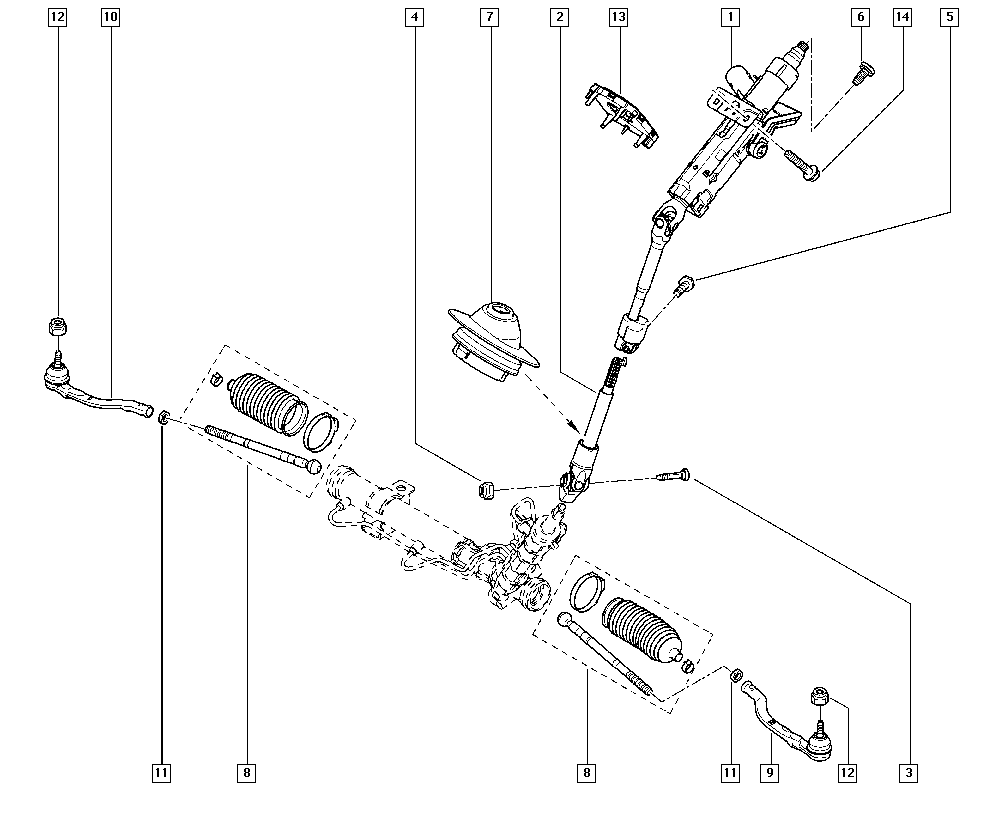 Opel 7701473333 - Осевой шарнир, рулевая тяга unicars.by