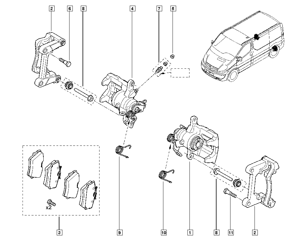 RENAULT 77 01 054 772 - Тормозные колодки, дисковые, комплект unicars.by