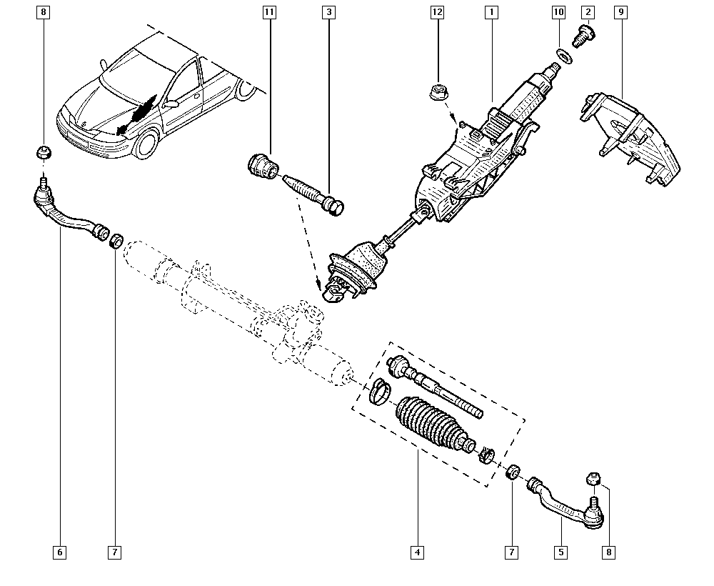 RENAULT 77 01 049 283 - Наконечник рулевой тяги, шарнир unicars.by