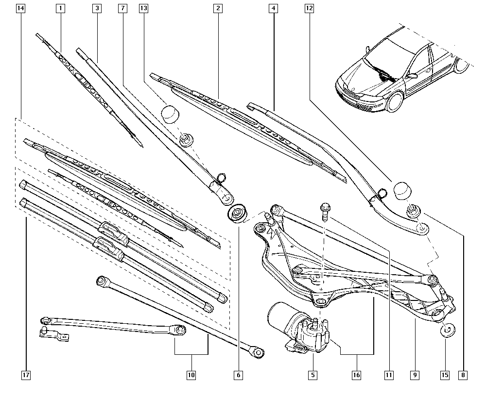 RENAULT 7701049050 - Щетка стеклоочистителя unicars.by