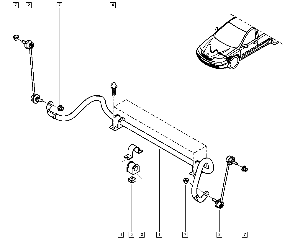 RENAULT 8200272599* - Втулка стабилизатора unicars.by