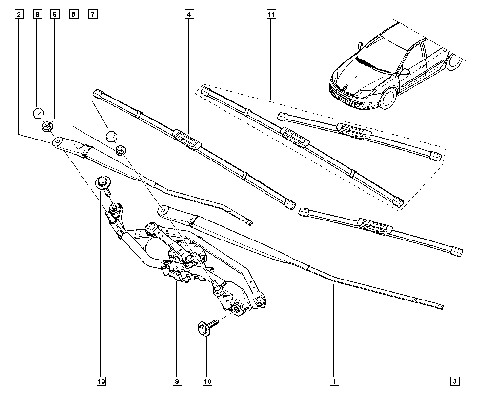 RENAULT 7711424719 - Щетка стеклоочистителя unicars.by