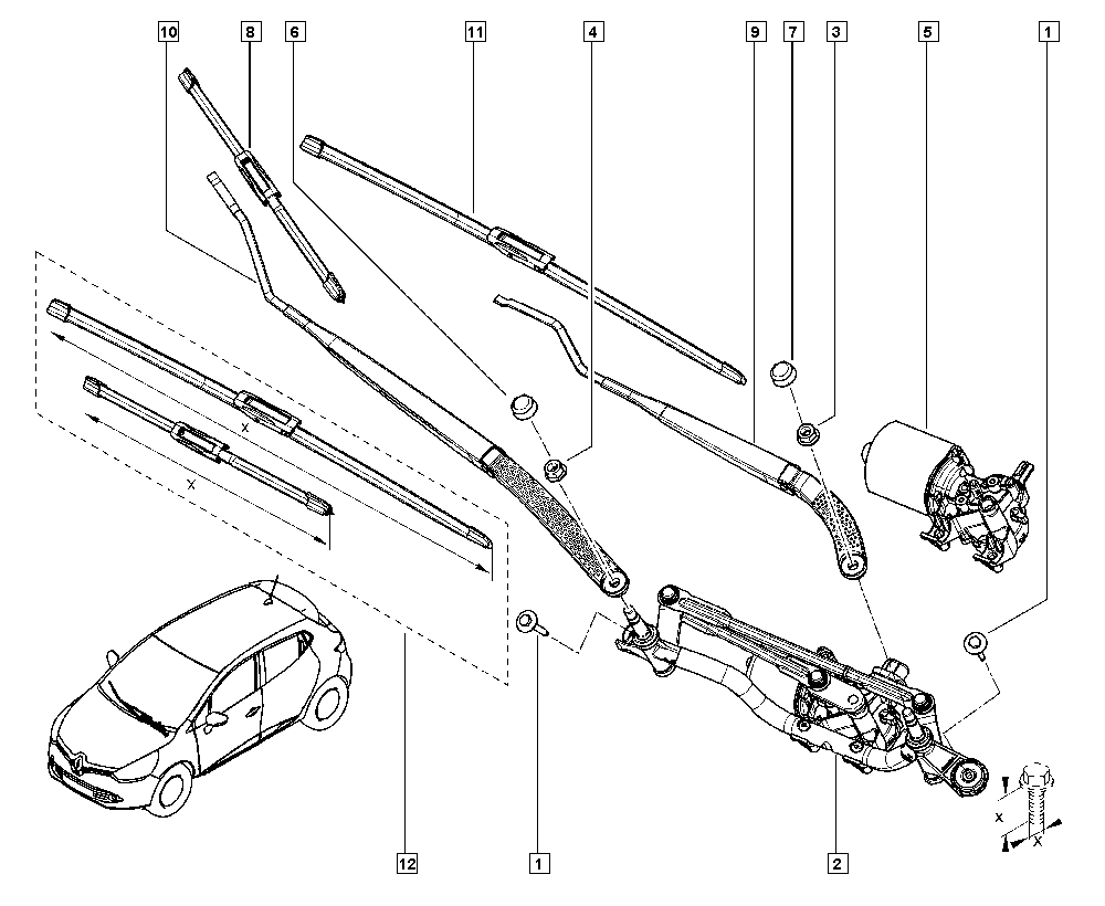 RENAULT 28 89 004 32R - Щетка стеклоочистителя unicars.by