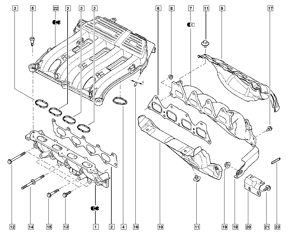 NISSAN 7700105843 - Прокладка, выпускной коллектор unicars.by