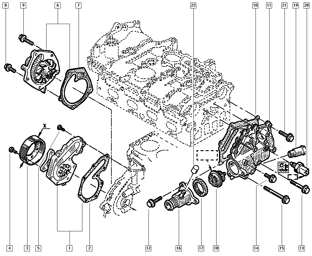 RENAULT 77 01 479 043 - Водяной насос unicars.by