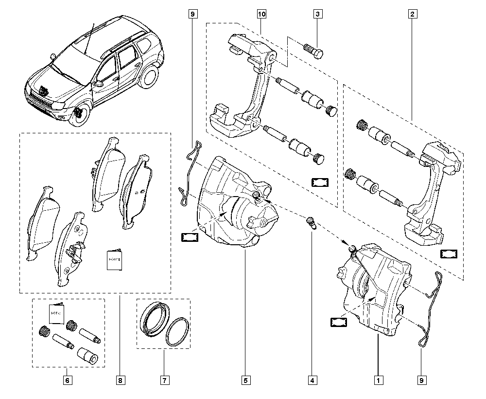 DACIA 41 06 071 15R - Тормозные колодки, дисковые, комплект unicars.by