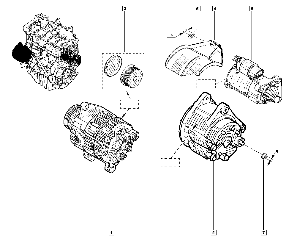 Mitsubishi 23 10 077 88R - Шкив генератора, муфта unicars.by