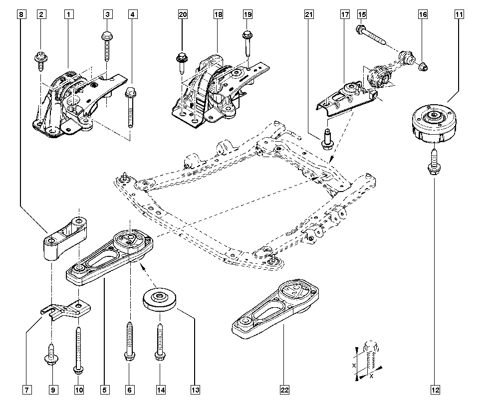 RENAULT 11 23 870 53R - Подвеска, ступенчатая коробка передач unicars.by