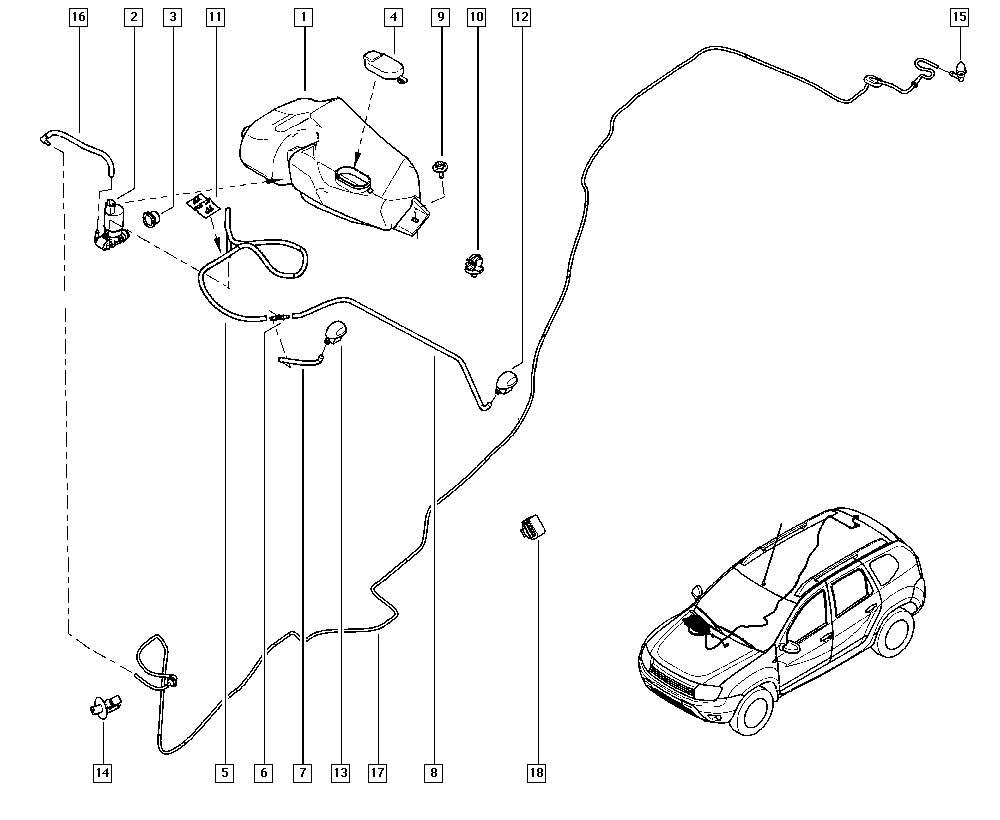 RENAULT 60 01 549 444 - Водяной насос, система очистки окон unicars.by