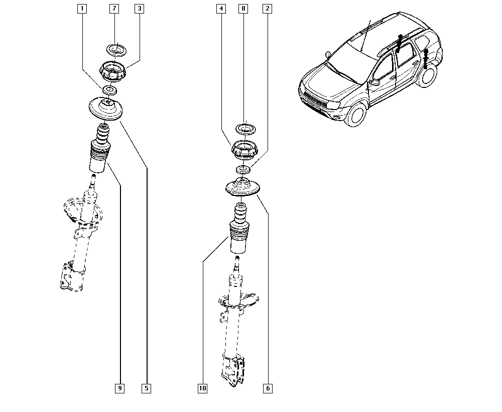 RENAULT 60 01 547 499 - Опора стойки амортизатора, подушка unicars.by