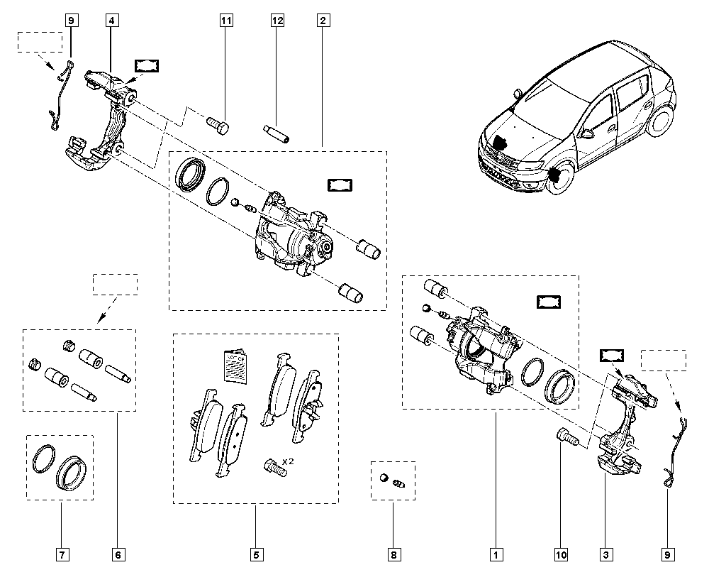 DACIA 77 01 049 101 - Направляющий болт, корпус скобы тормоза unicars.by