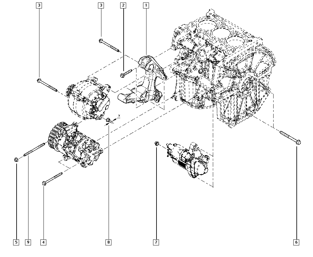 RENAULT 7703002761 - Комплект цепи привода распредвала unicars.by