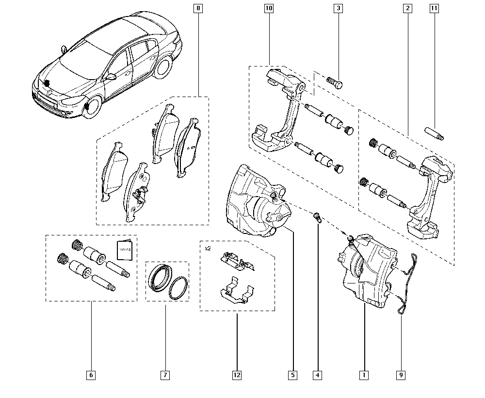 RENAULT 41 08 327 74R - Комплектующие для колодок дискового тормоза unicars.by