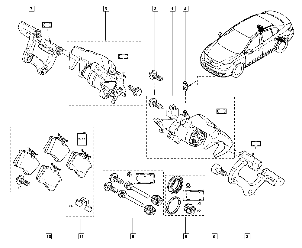 DACIA 440605713R - Тормозные колодки, дисковые, комплект unicars.by