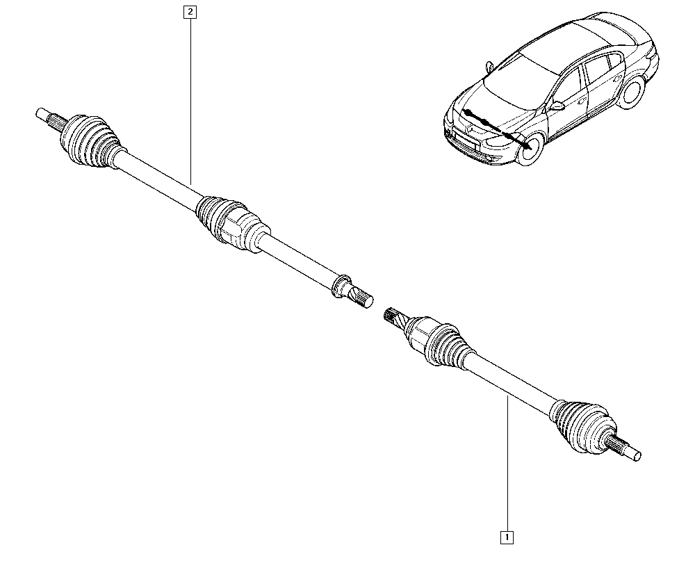 RENAULT 39 10 137 32R - Приводной вал unicars.by