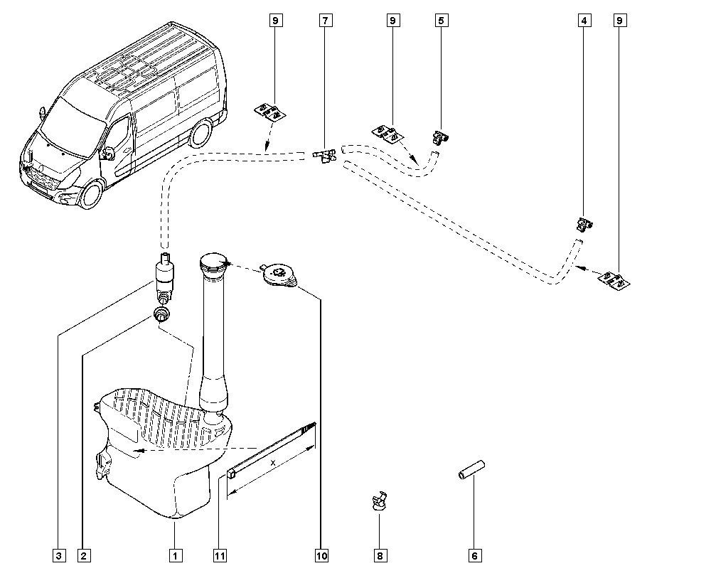 NISSAN 82002-46091 - Водяной насос, система очистки окон unicars.by