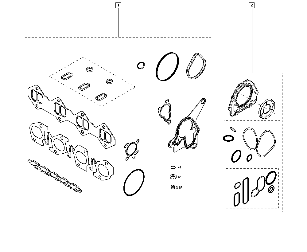 RENAULT 10 10 135 80R - Комплект прокладок, блок-картер двигателя unicars.by