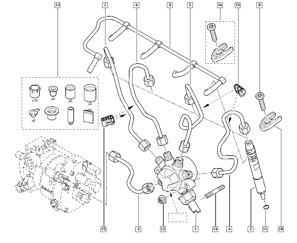 RENAULT 8200 584 034 - Трубопровод высокого давления, система впрыска unicars.by