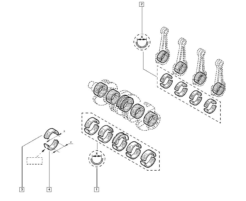 RENAULT 77 01 472 839 - Комплект шатунных вкладышей unicars.by