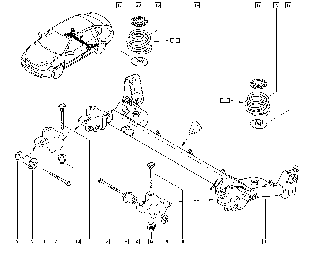 RENAULT 82 00 042 594 - Сайлентблок, рычаг подвески колеса unicars.by