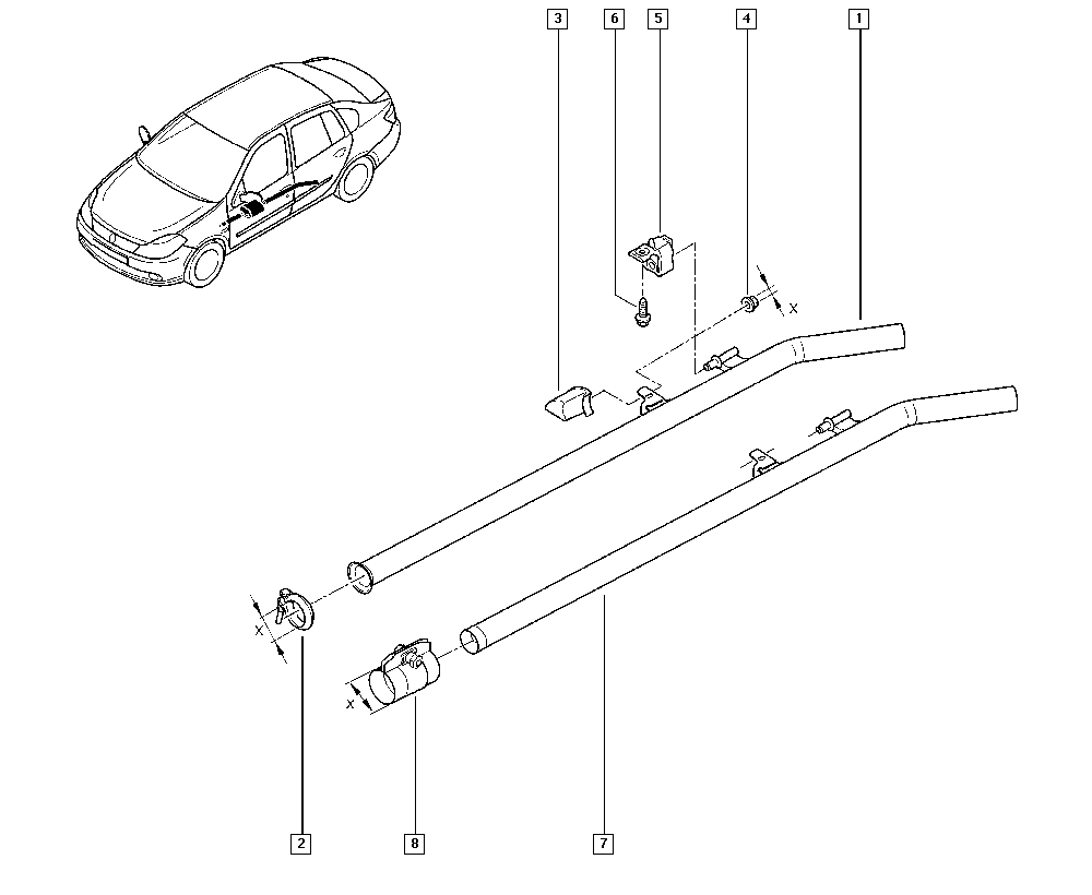 NISSAN 8200157360 - Соединительные элементы, система выпуска unicars.by