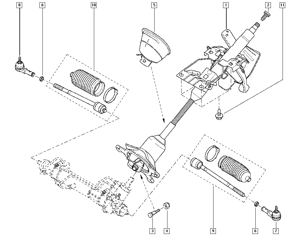 NISSAN 7701474493 - Наконечник рулевой тяги, шарнир unicars.by