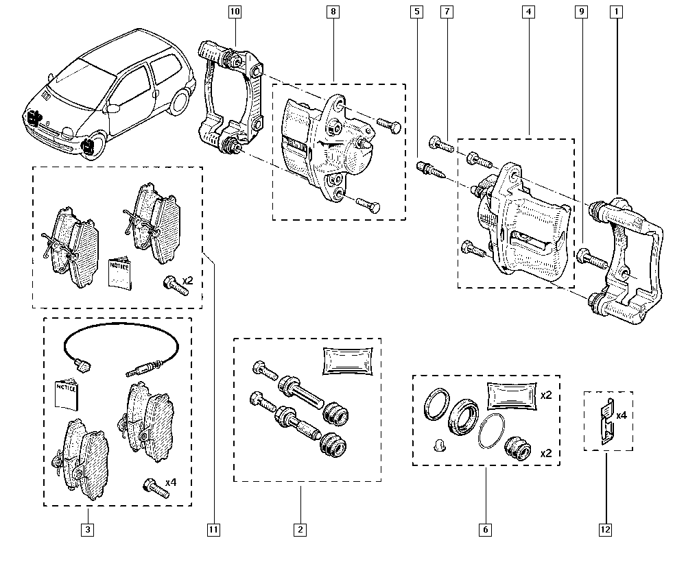 RENAULT 7701209639 - Тормозные колодки, дисковые, комплект unicars.by