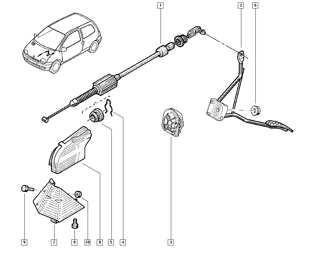 RENAULT 7700427910 - Тросик газа unicars.by