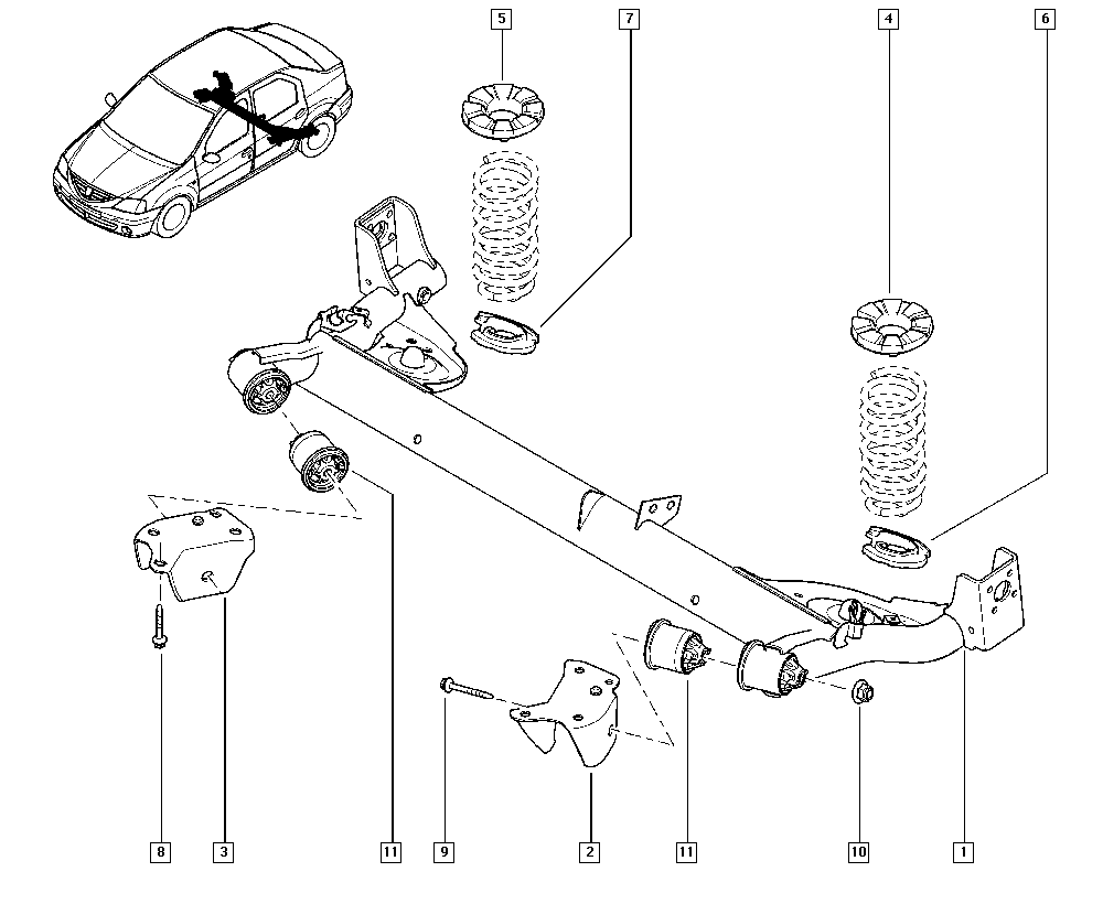 RENAULT 555019768R - Сайлентблок, рычаг подвески колеса unicars.by