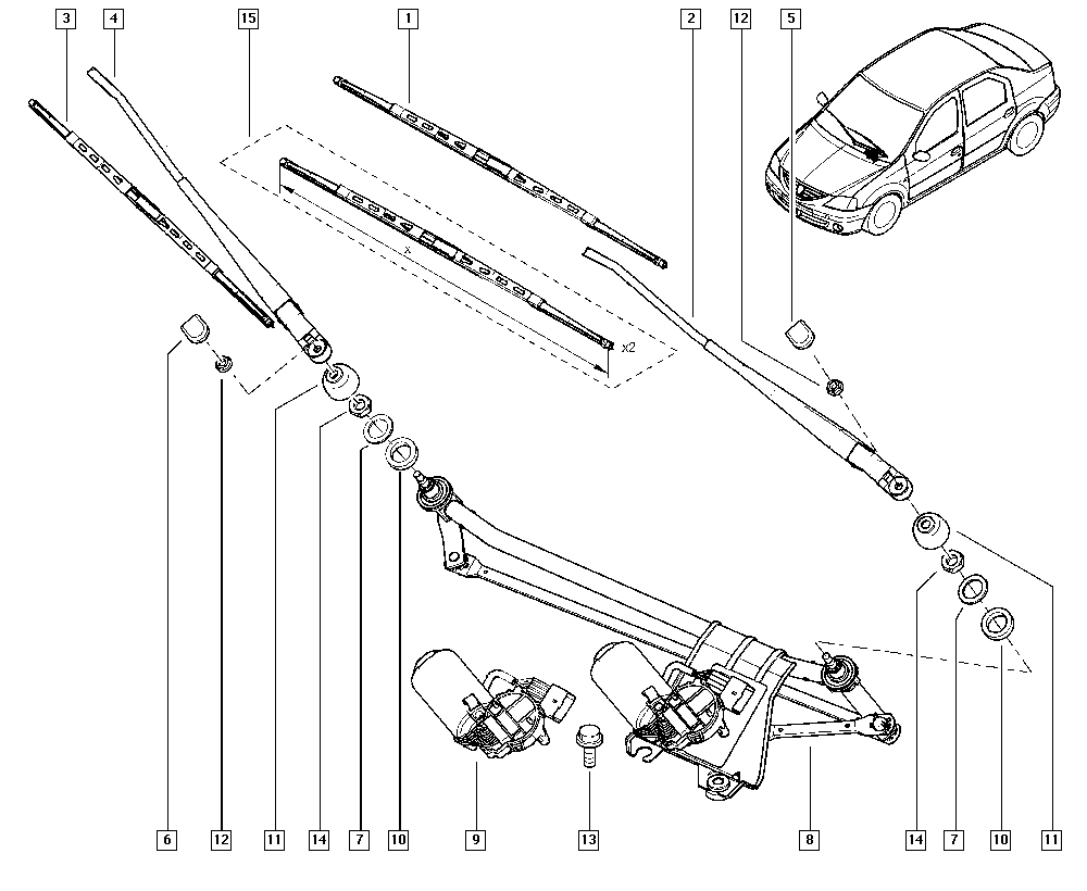 LADA 288907150R - Щетка стеклоочистителя unicars.by