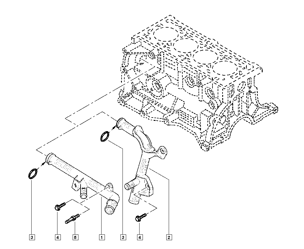 DACIA 82 00 134 513 - Трубка охлаждающей жидкости unicars.by