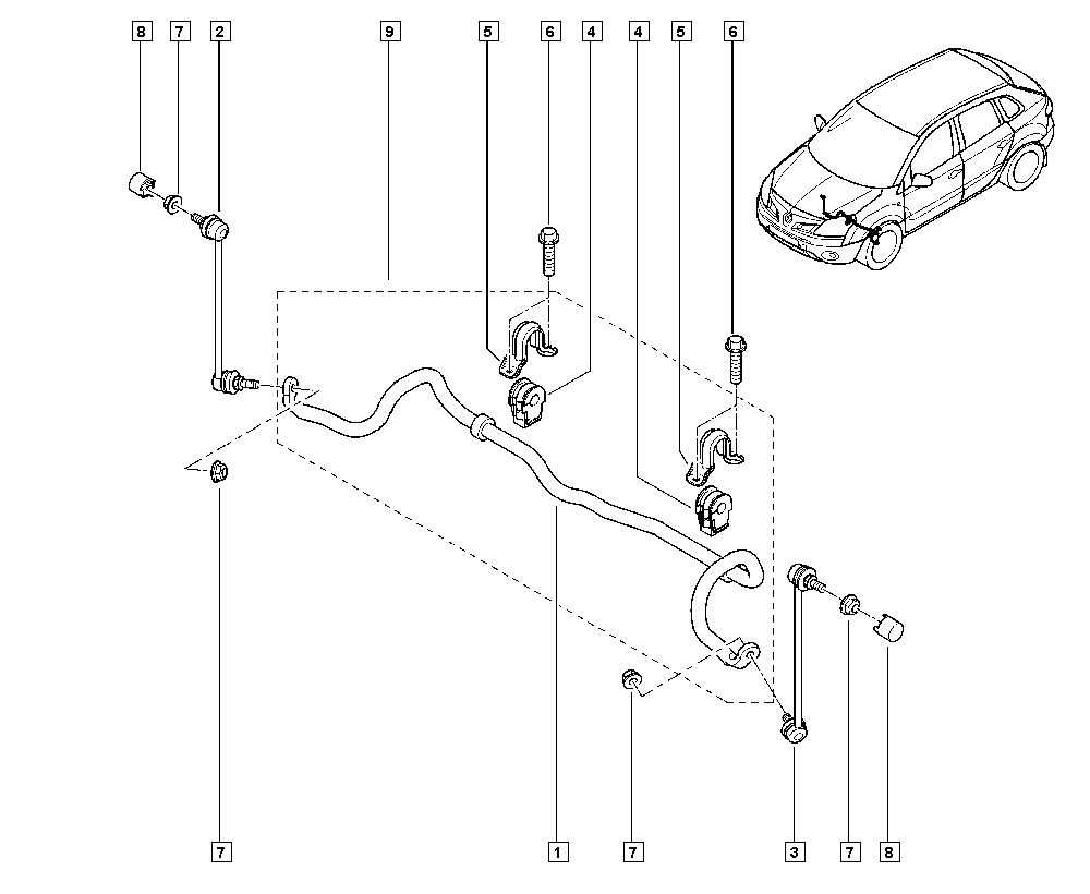 NISSAN 54618-4CB0A - Тяга / стойка, стабилизатор unicars.by