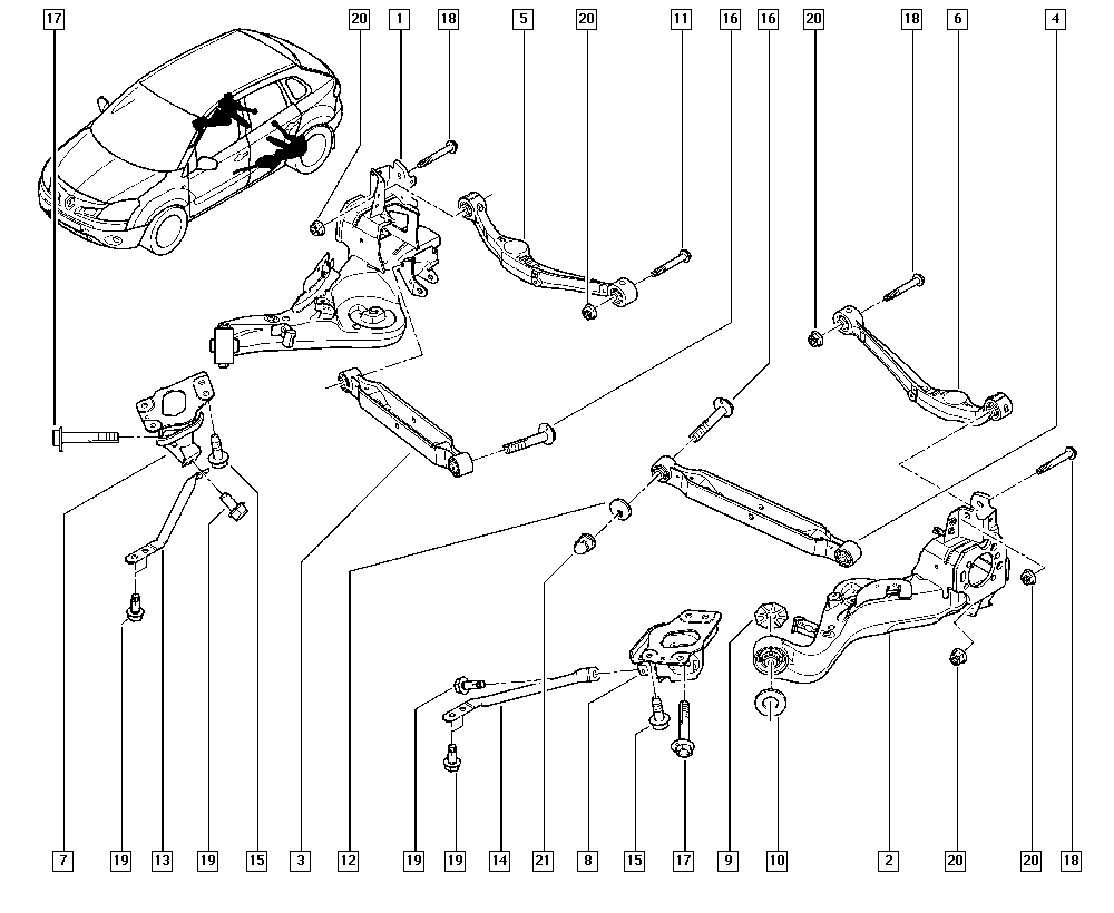 RENAULT 55110-JY00A - Сайлентблок, рычаг подвески колеса unicars.by